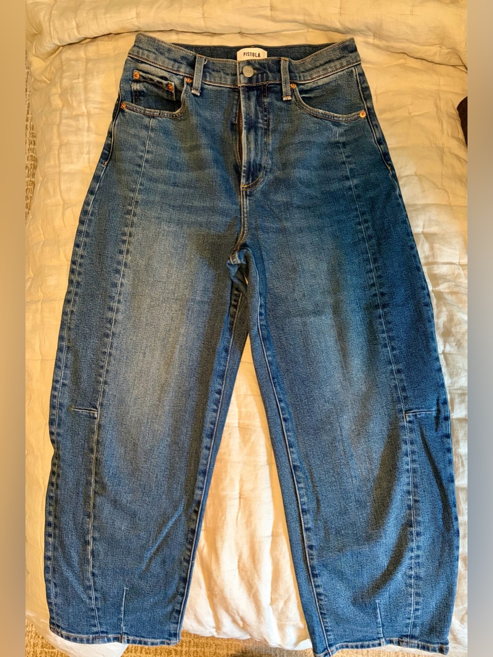 pistola Blue High-Rise Wide-Leg Jeans